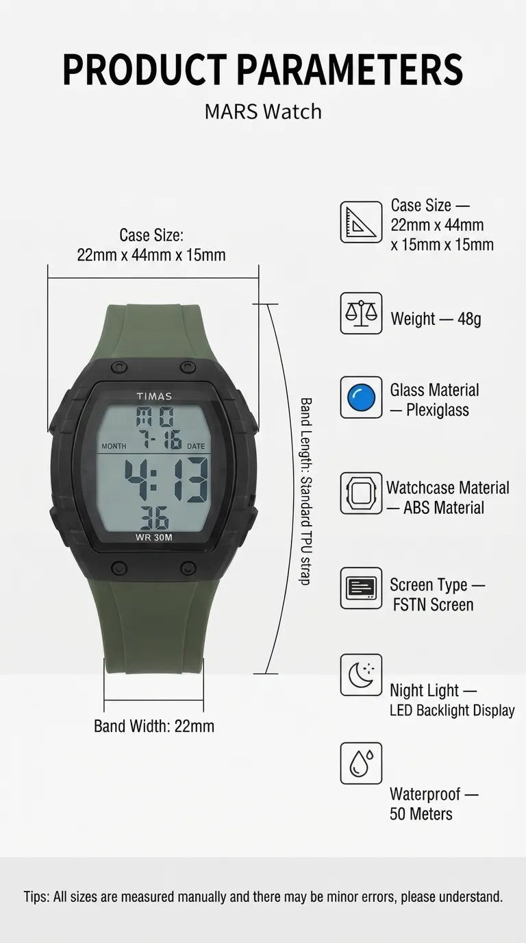 Waterproof Sports Watch for Men with Free Box T3071011