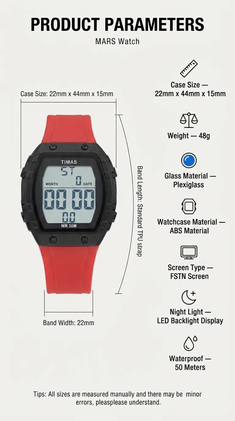 Waterproof Sports Watch for Men with Free Box T3071013