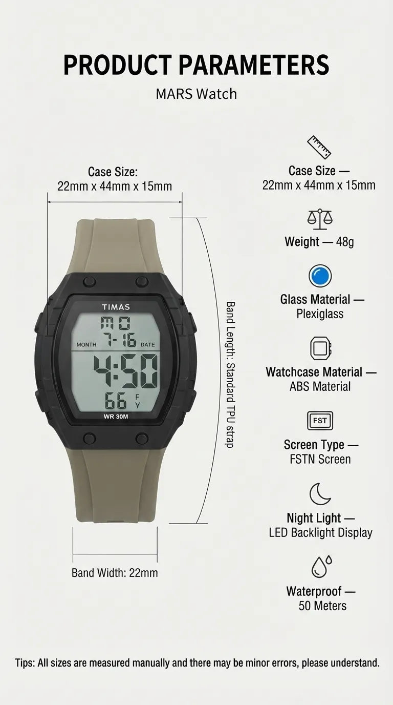 Waterproof Sports Watch for Men with Free Box T3071026