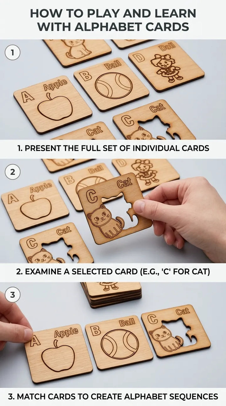 A To Z Alphabet Kids Wooden Drawing Stencils T7011562