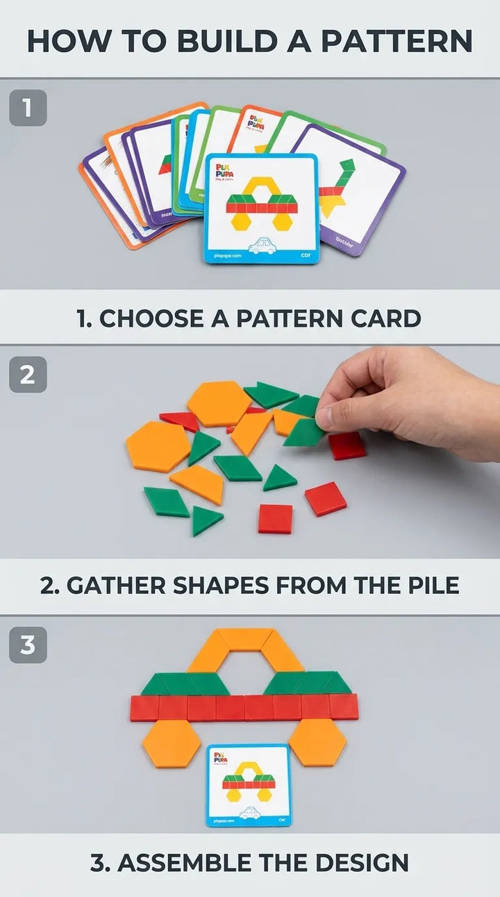 Pattern Blocks Geometric Shape Jigsaw Puzzle T7012610