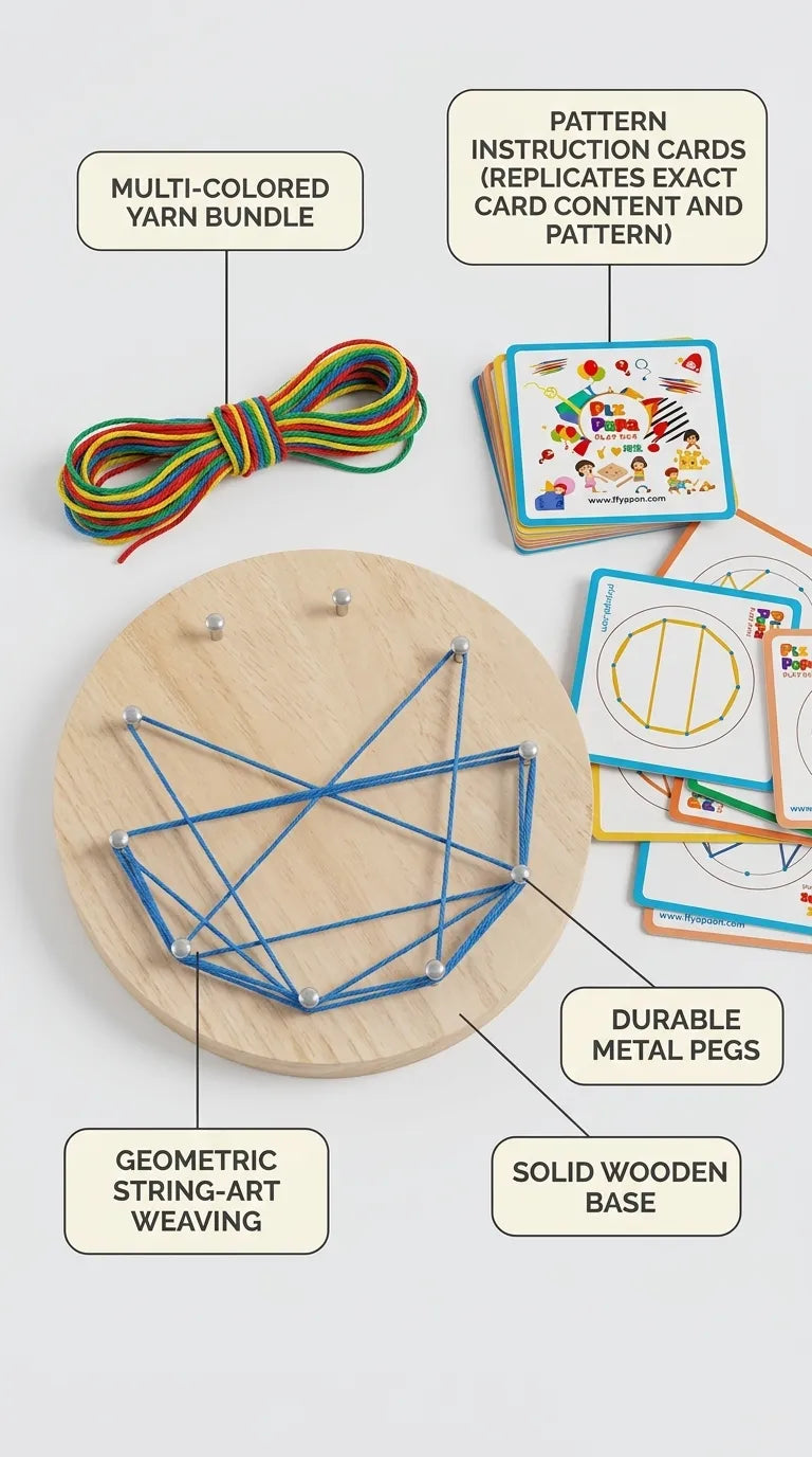 Winding Patterns Nail Board Lacing Threading Montessori Toys T7012710