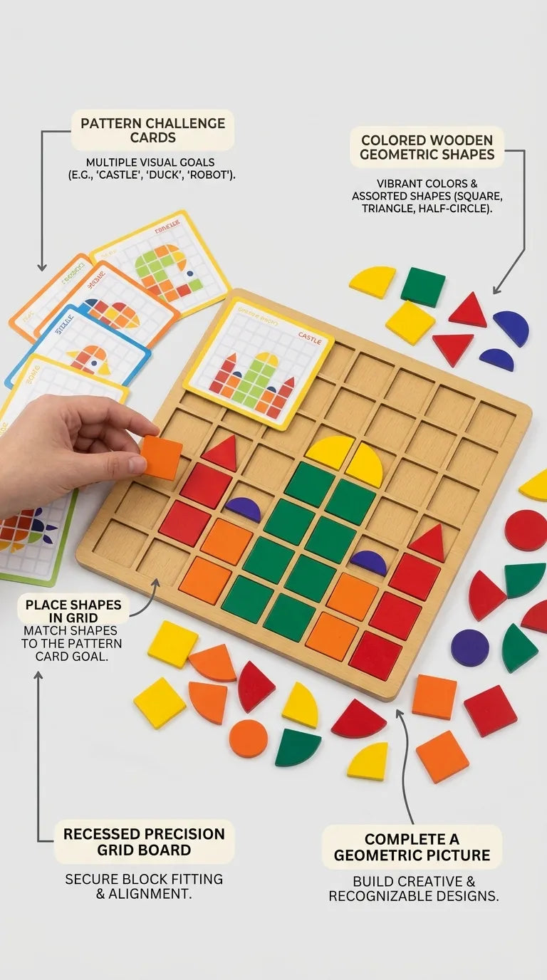 Geometric Shape Mosaic Puzzle Set T7012910