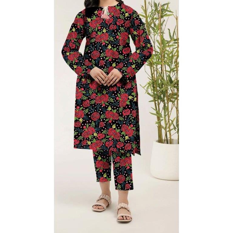 2PC- Unstitched Digital Printed Lawn Suit US5025