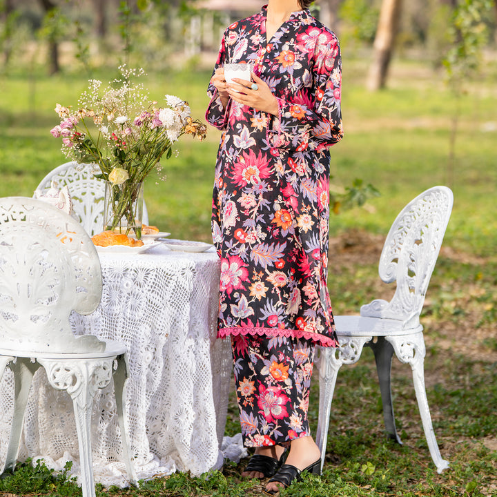 2PC- Unstitched Digital Printed Cambric Suit US5034