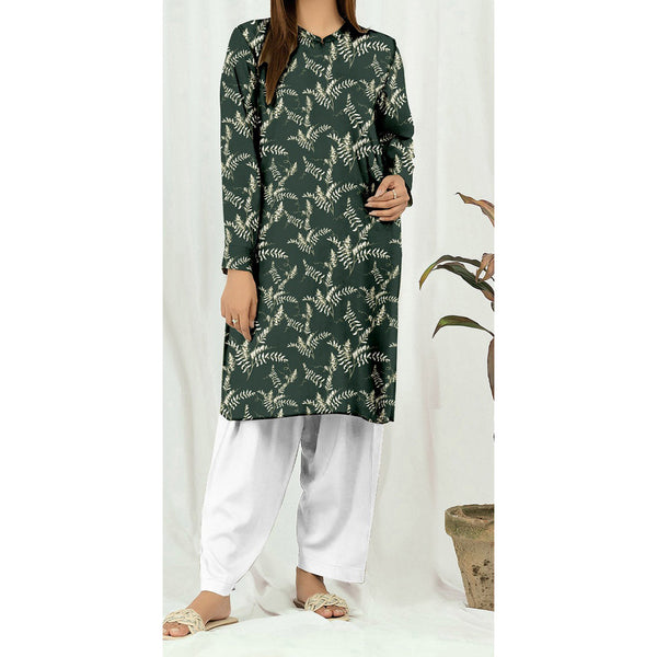 1PC- Unstitched Digital Printed Blended Cotton Shirt US5056