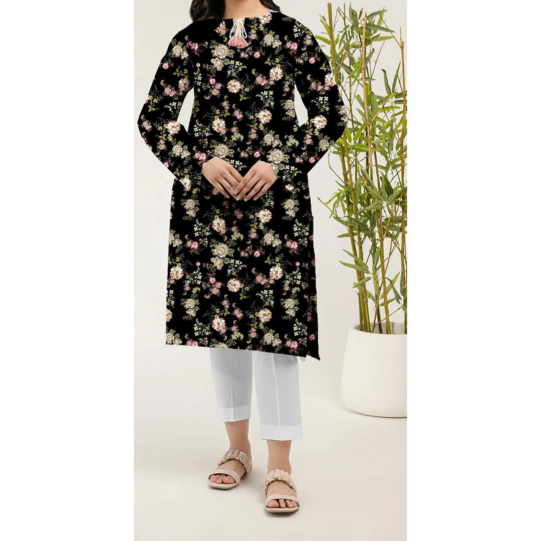 1PC- Unstitched Digital Printed Blended Cotton Shirt US5063