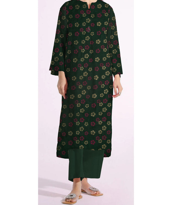 1PC- Unstitched Screen Printed Cotton Shirt US5138