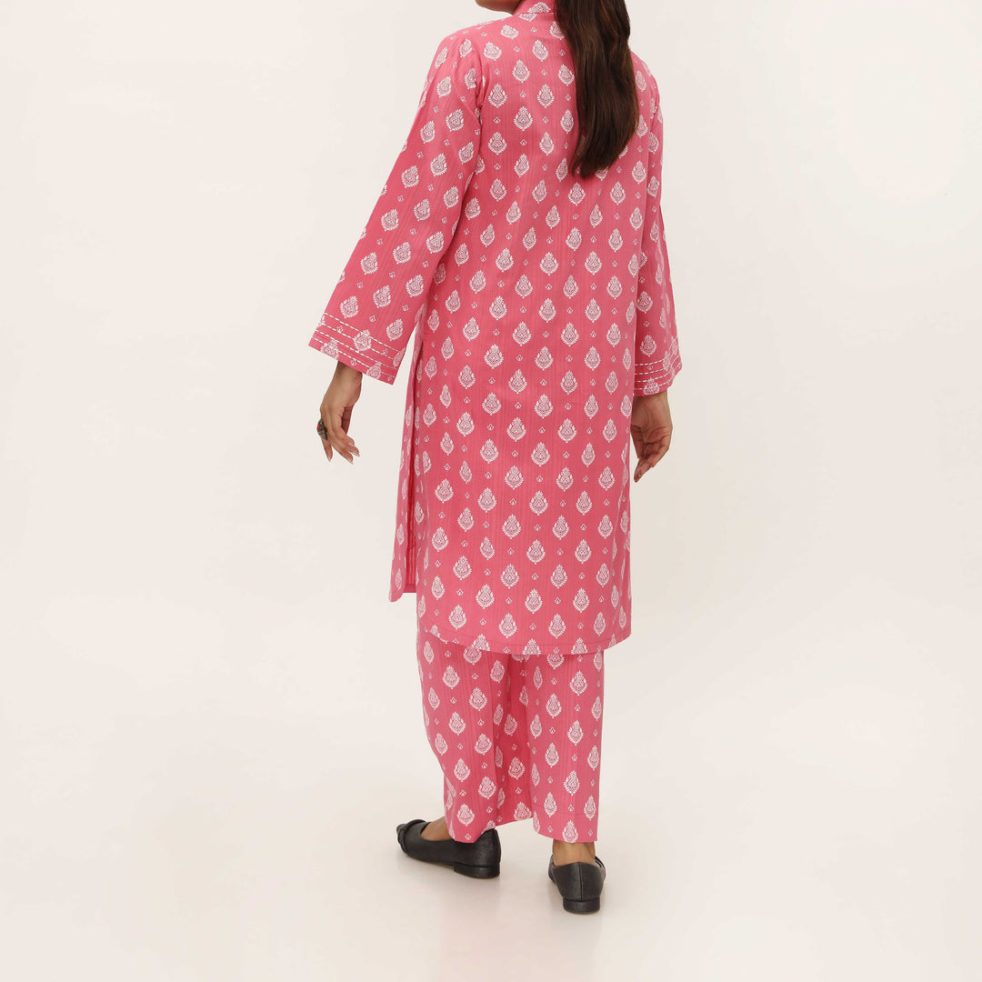 2PC- Unstitched Screen Printed Cotton Suit US5310