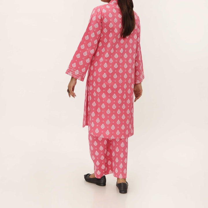 2PC- Unstitched Screen Printed Cotton Suit US5310