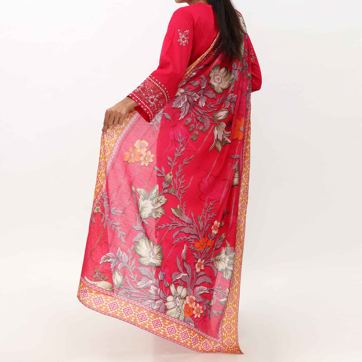 3PC- Unstitched Embroidered Lawn Suit US5350