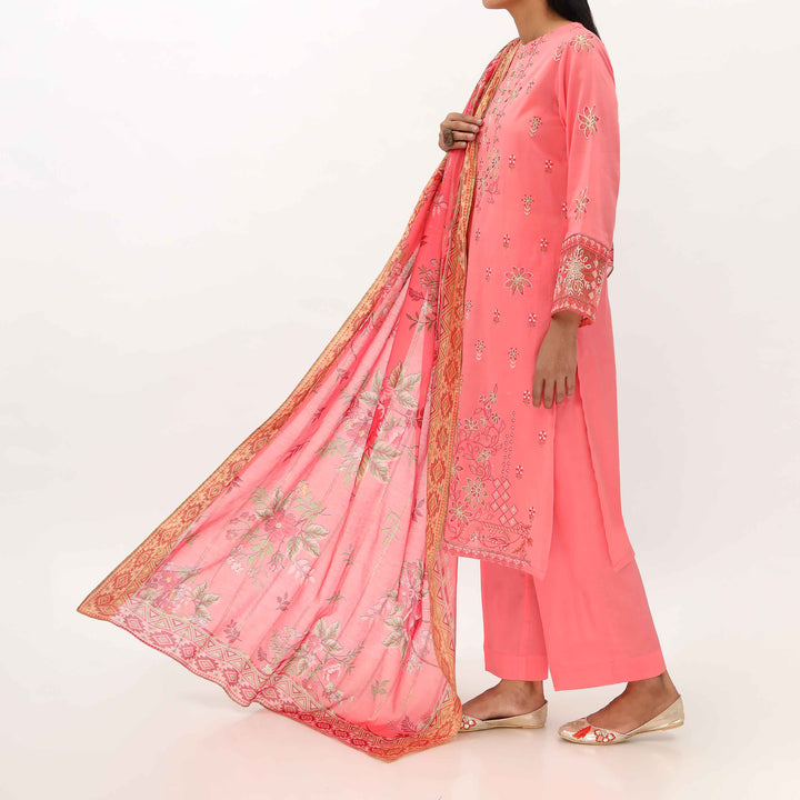 3PC- Unstitched Embroidered Lawn Suit US5359