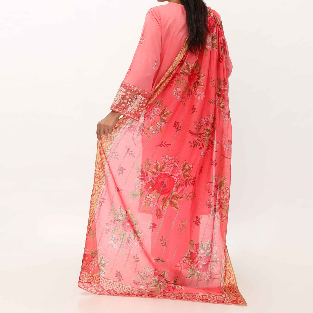 3PC- Unstitched Embroidered Lawn Suit US5359