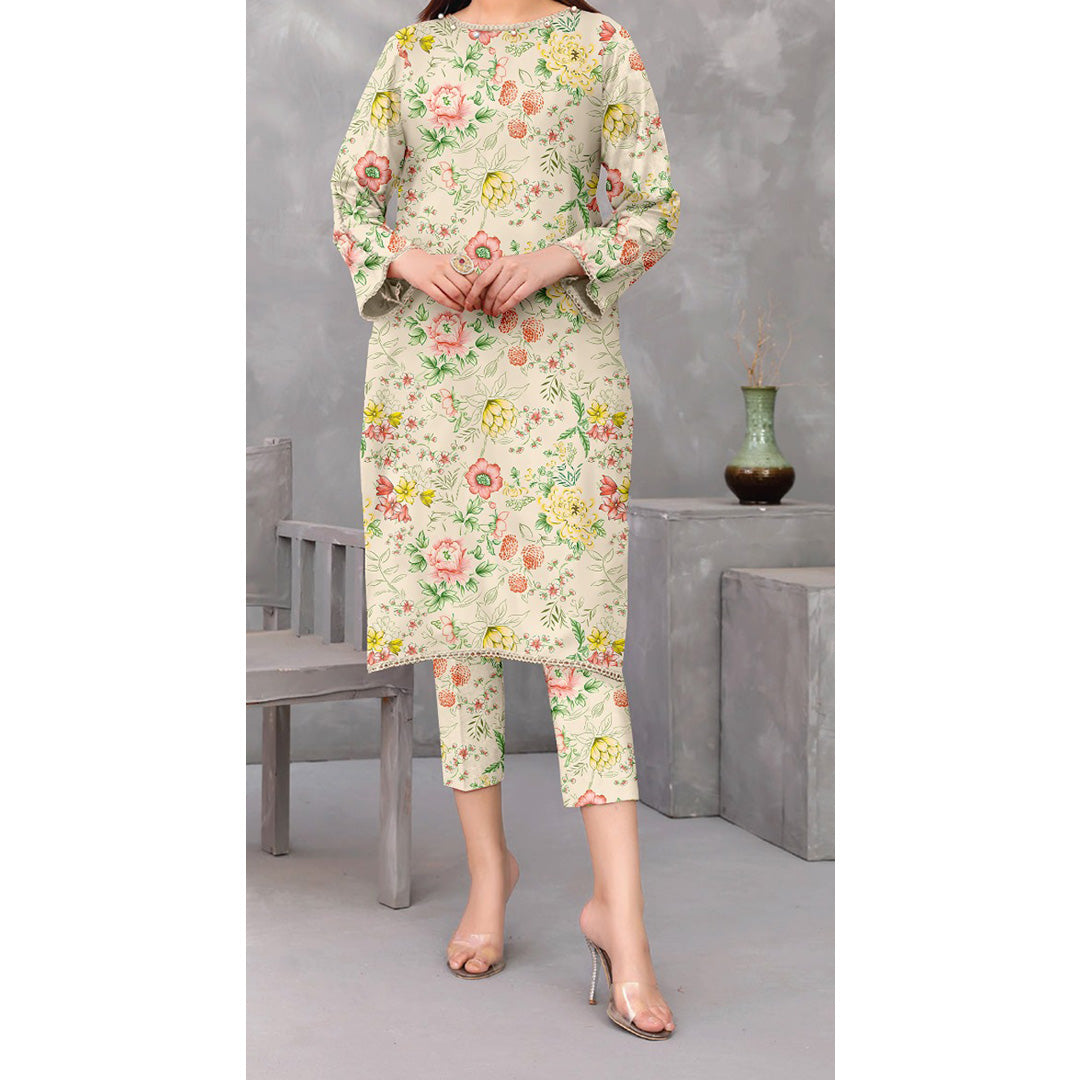 2 PC Unstitched Printed Suit