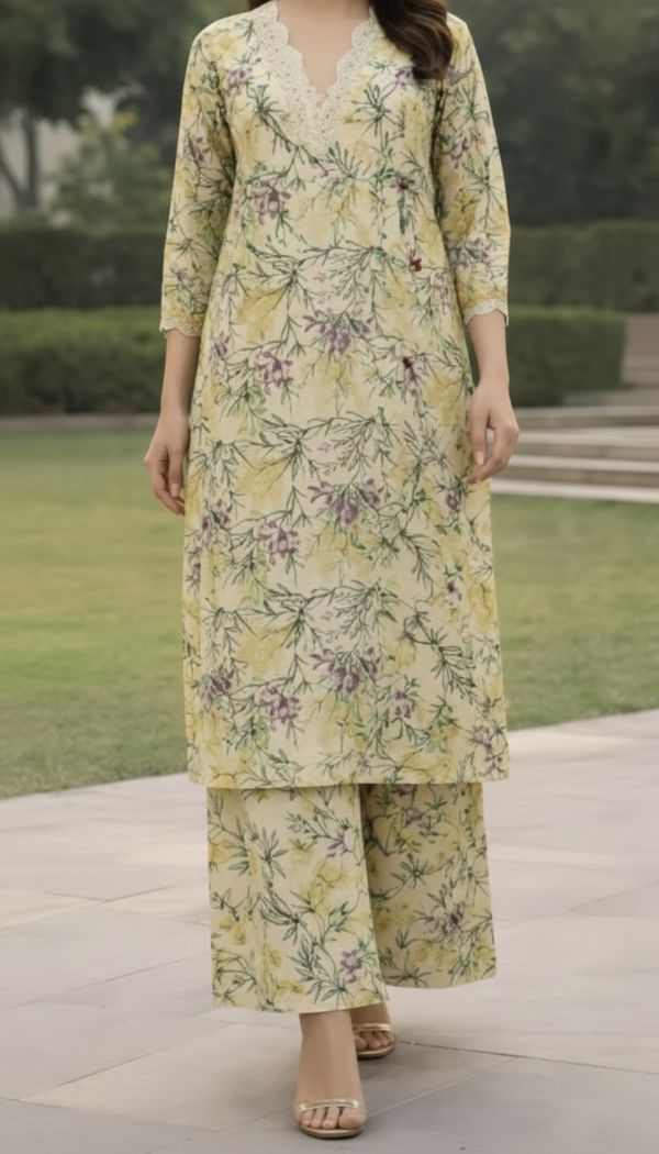 2 PC UnStitched Digital Printed Lawn Suit US6035
