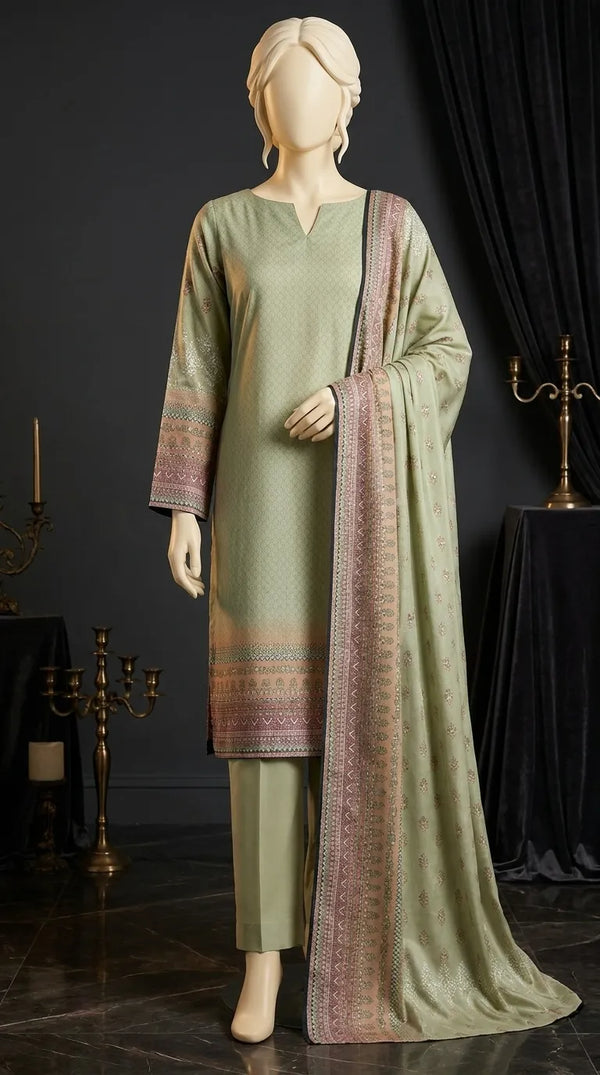 3 PC Digital Printed Lawn Suit US610107