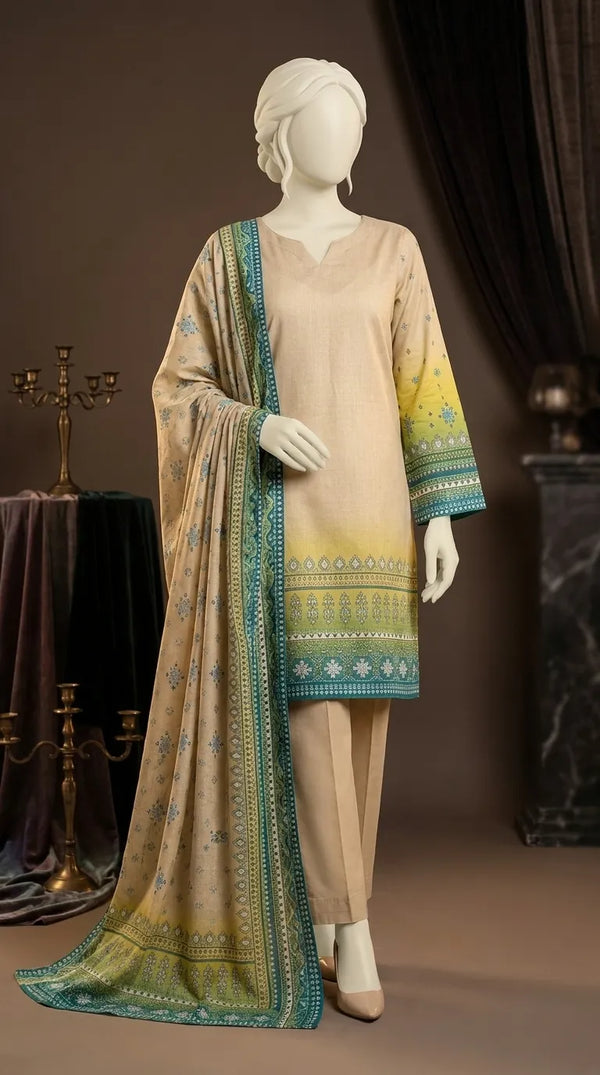 3 PC Digital Printed Lawn Suit US6105B1