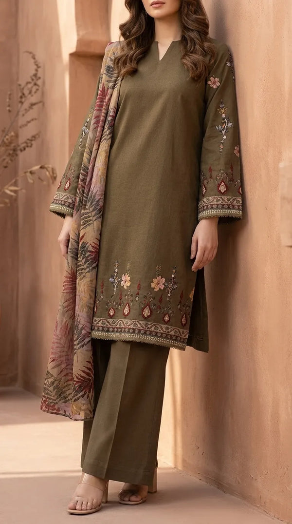 3 PC Digital Printed Lawn Suit US6140