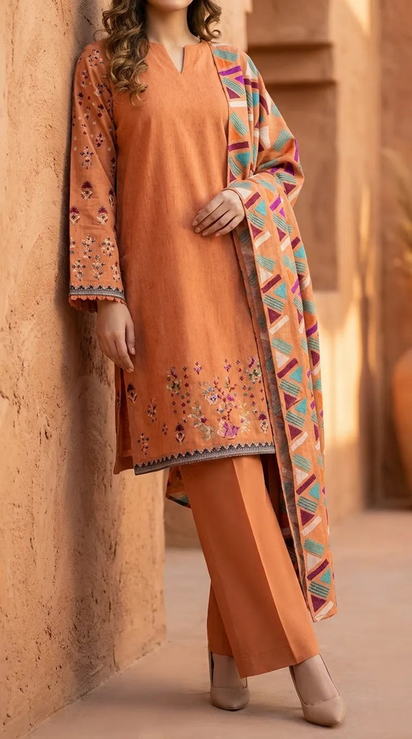 3 PC Digital Printed Lawn Suit US6143