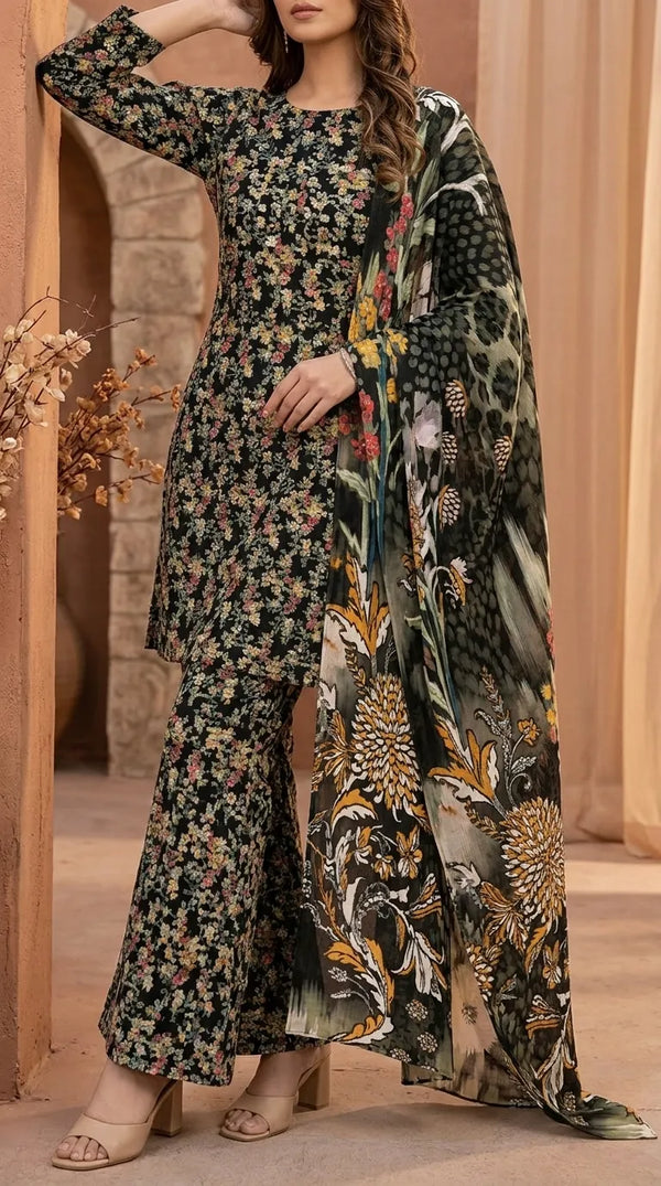 3 PC Digital Printed Lawn Suit US6169