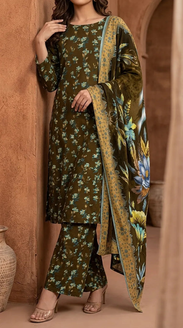 3 PC Digital Printed Lawn Suit US6175