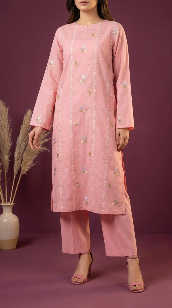 2 PC Unstitched Embellished Suit US622818