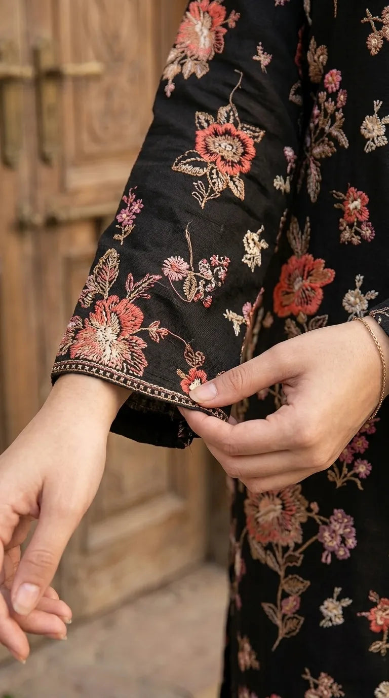2 PC Unstitched Embellished Lawn Suit US623601