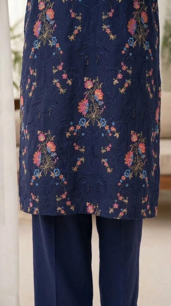 2 PC Unstitched Embellished Lawn Suit US623712