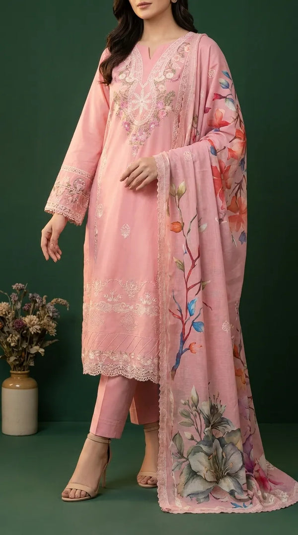 3 PC Unstitched Embellished Suit US6243B1