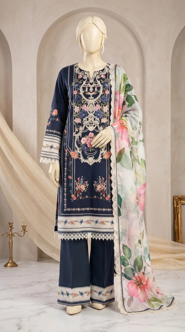 3 PC Digital Printed Lawn Suit US627901