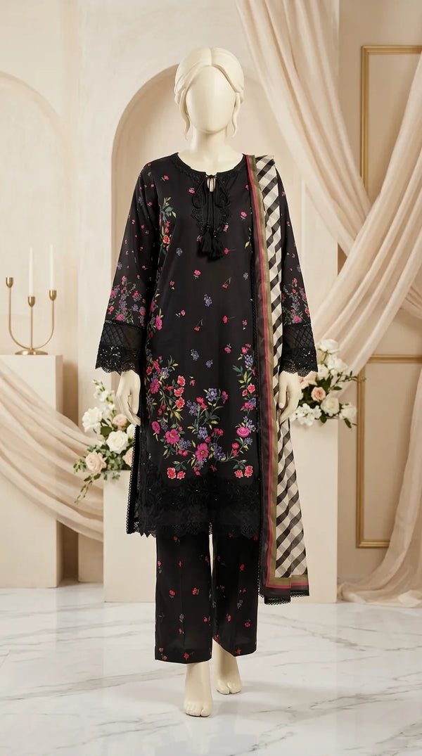 3 PC Digital Printed Lawn Suit US628501