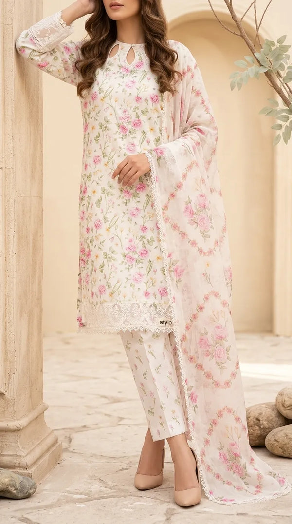 3 PC Digital Printed Lawn Suit US6298