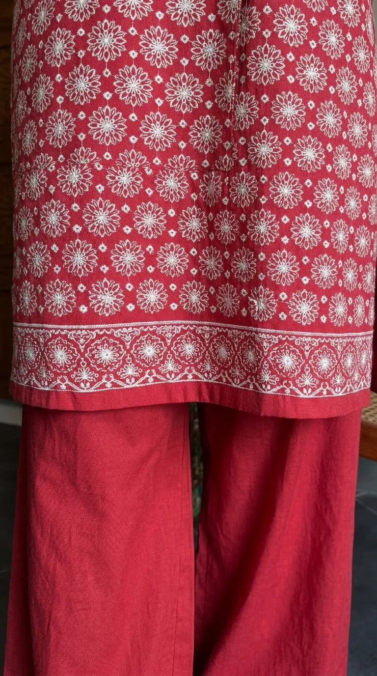 2 PC Unstitched Embroidered Khaddar Suit US638205
