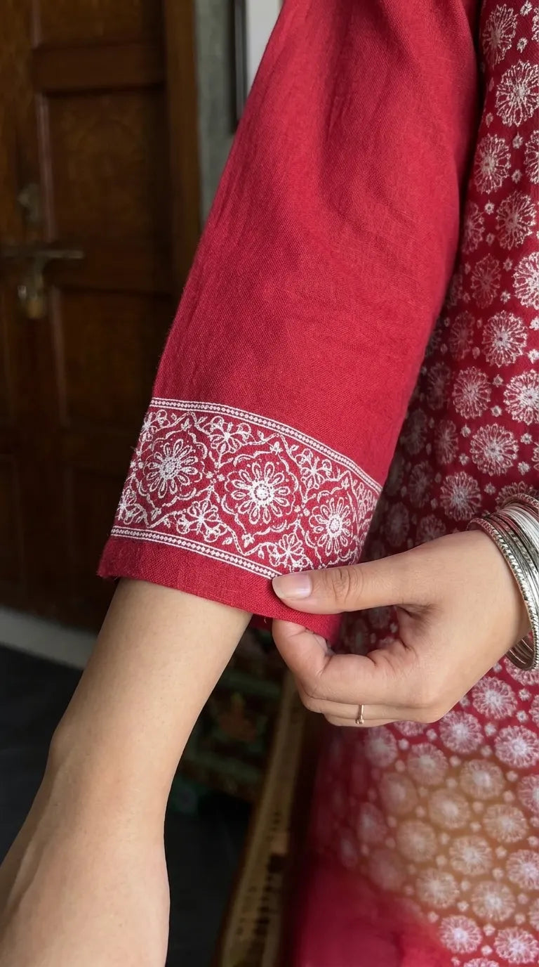 2 PC Unstitched Embroidered Khaddar Suit US638205