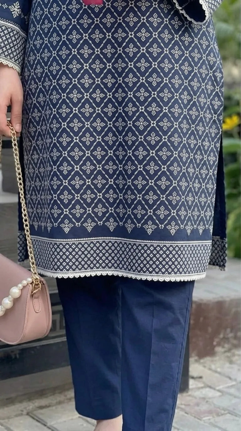2 PC Unstitched Embroidered Khaddar Suit US638448