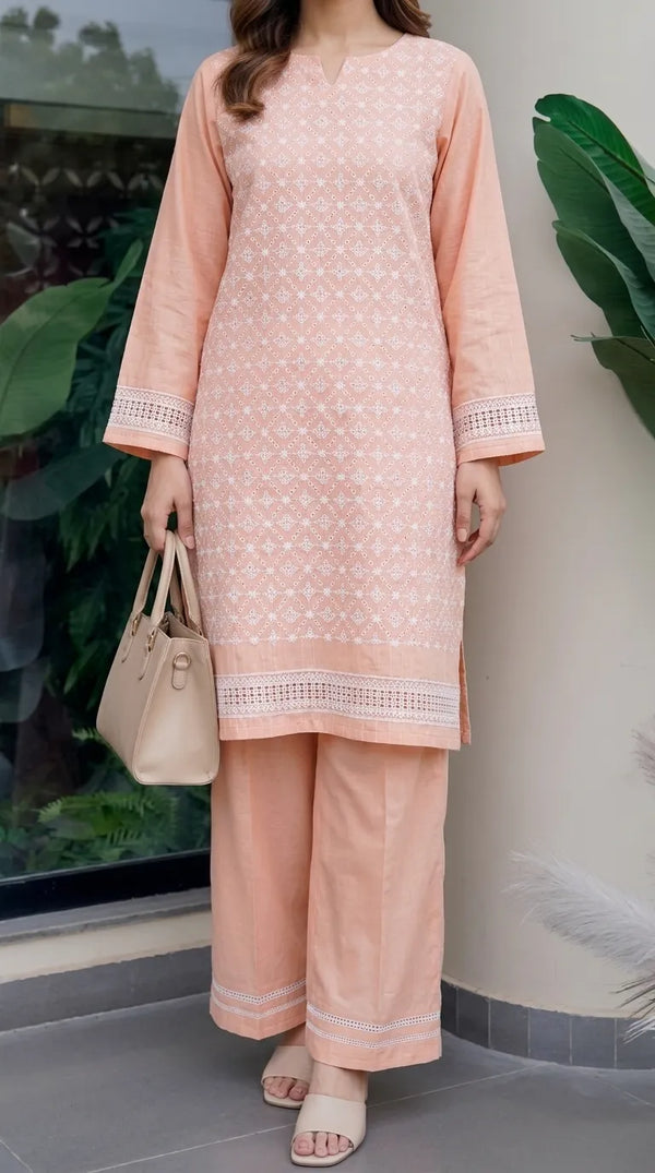2 PC Unstitched Embroidered Khaddar Suit US638523