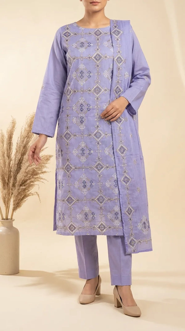 3 PC Unstitched Lawn Suit US646312