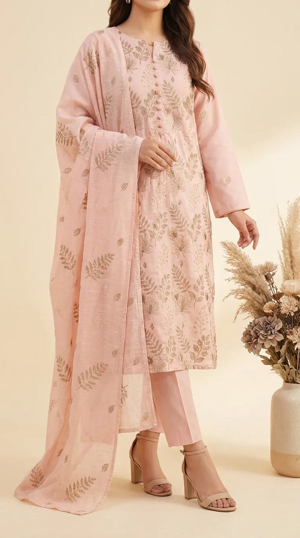 3 PC Unstitched Lawn Suit US646418