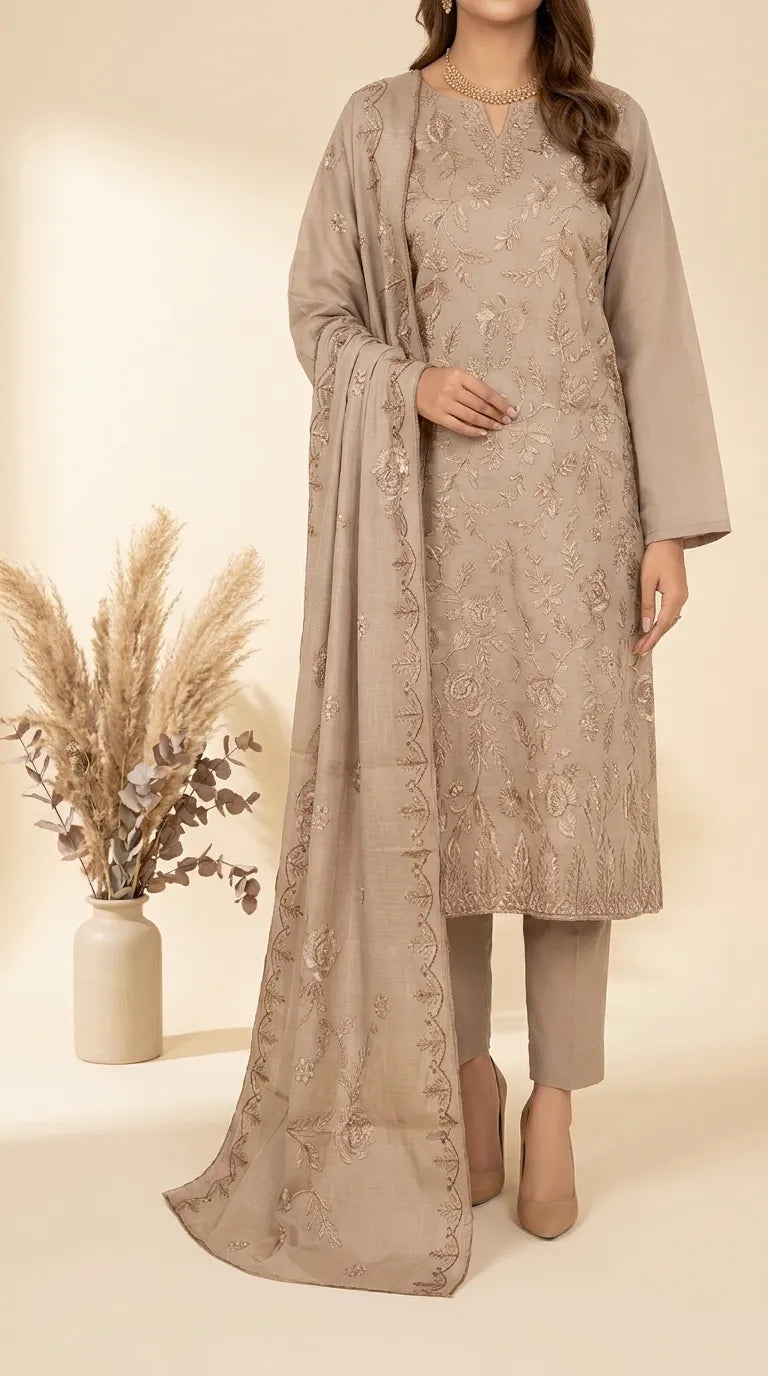 3 PC Unstitched Lawn Suit US646607