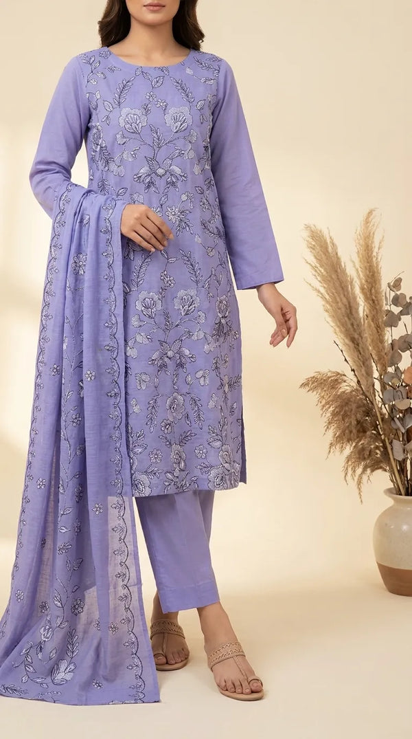 3 PC Unstitched Lawn Suit US646612
