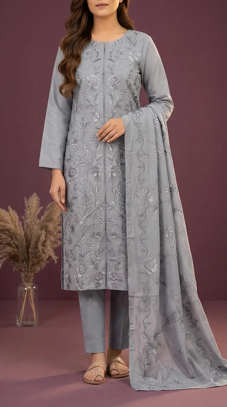 3 PC Unstitched Lawn Suit US646695