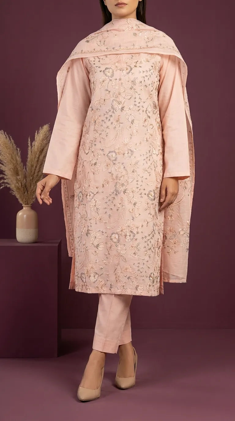 3 PC Unstitched Lawn Suit US646718