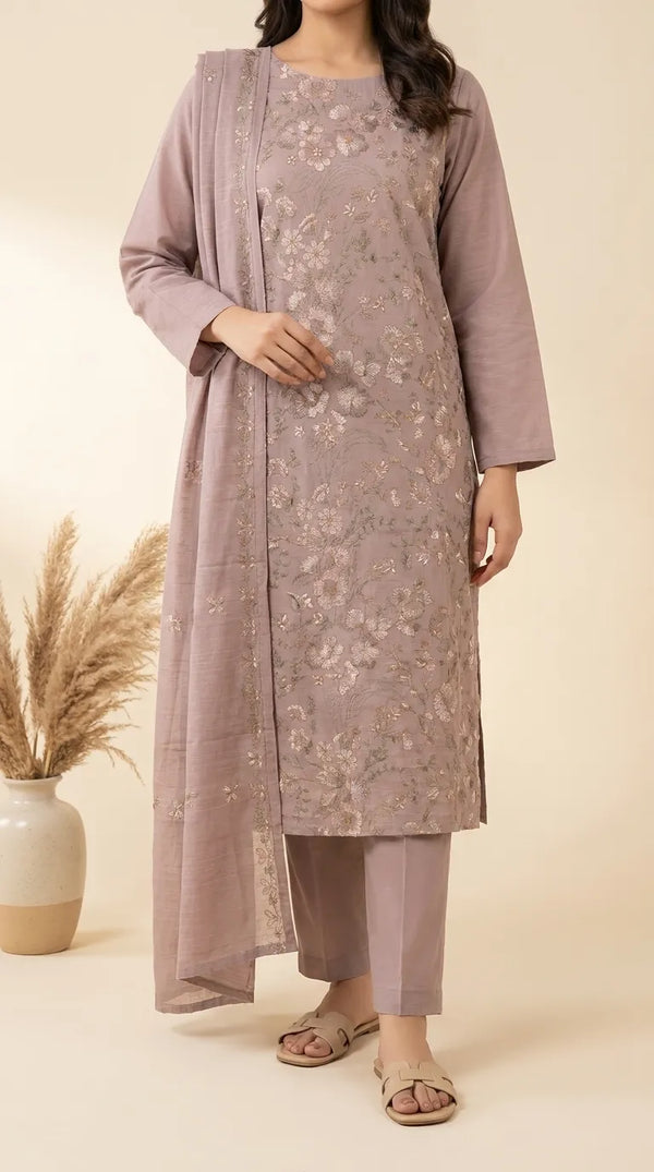 3 PC Unstitched Lawn Suit US646759