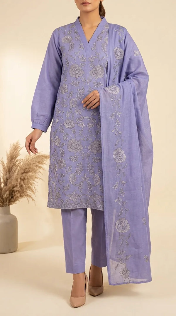 3 PC Unstitched Lawn Suit US646812