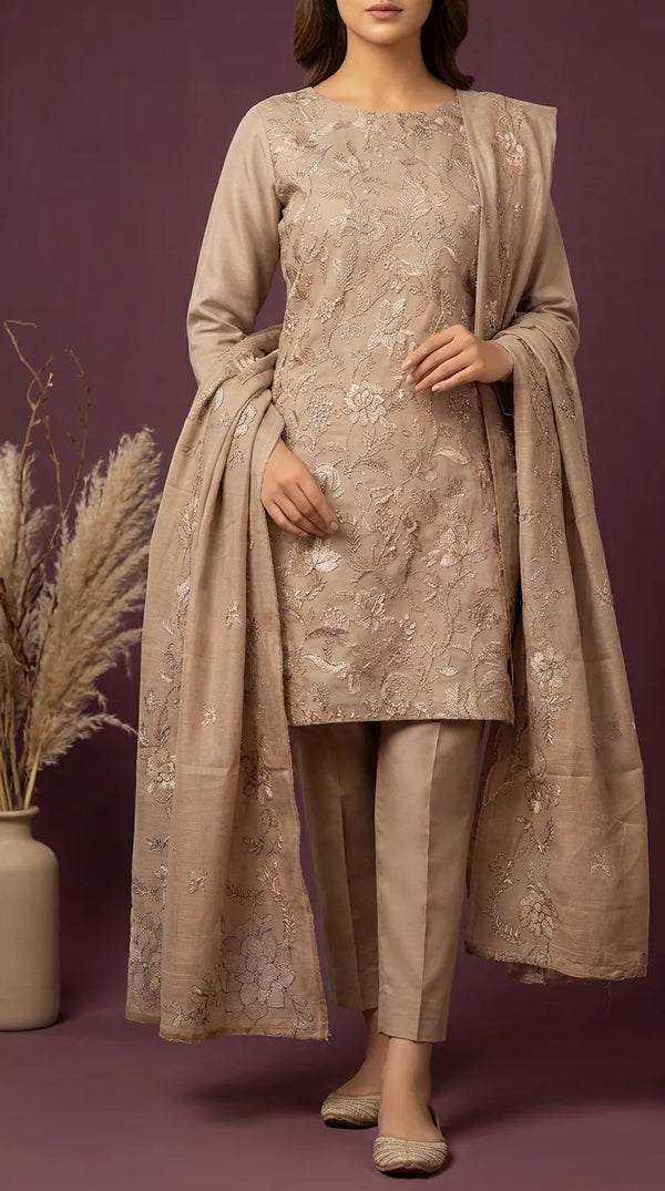 3 PC Unstitched Lawn Suit US646895