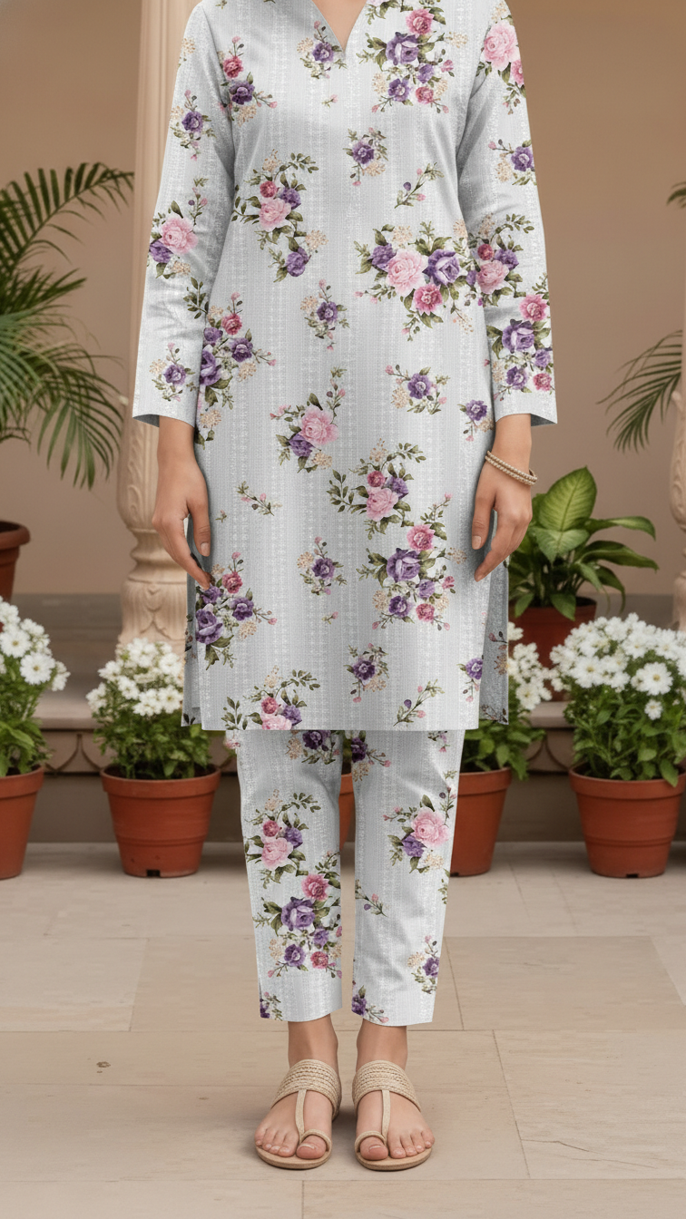 2 PC Unstitched Slub Khaddar Suit UW5044