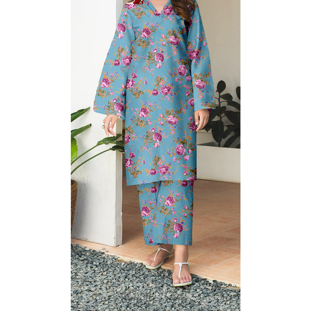 2 PC Unstitched Printed Suit UW5079