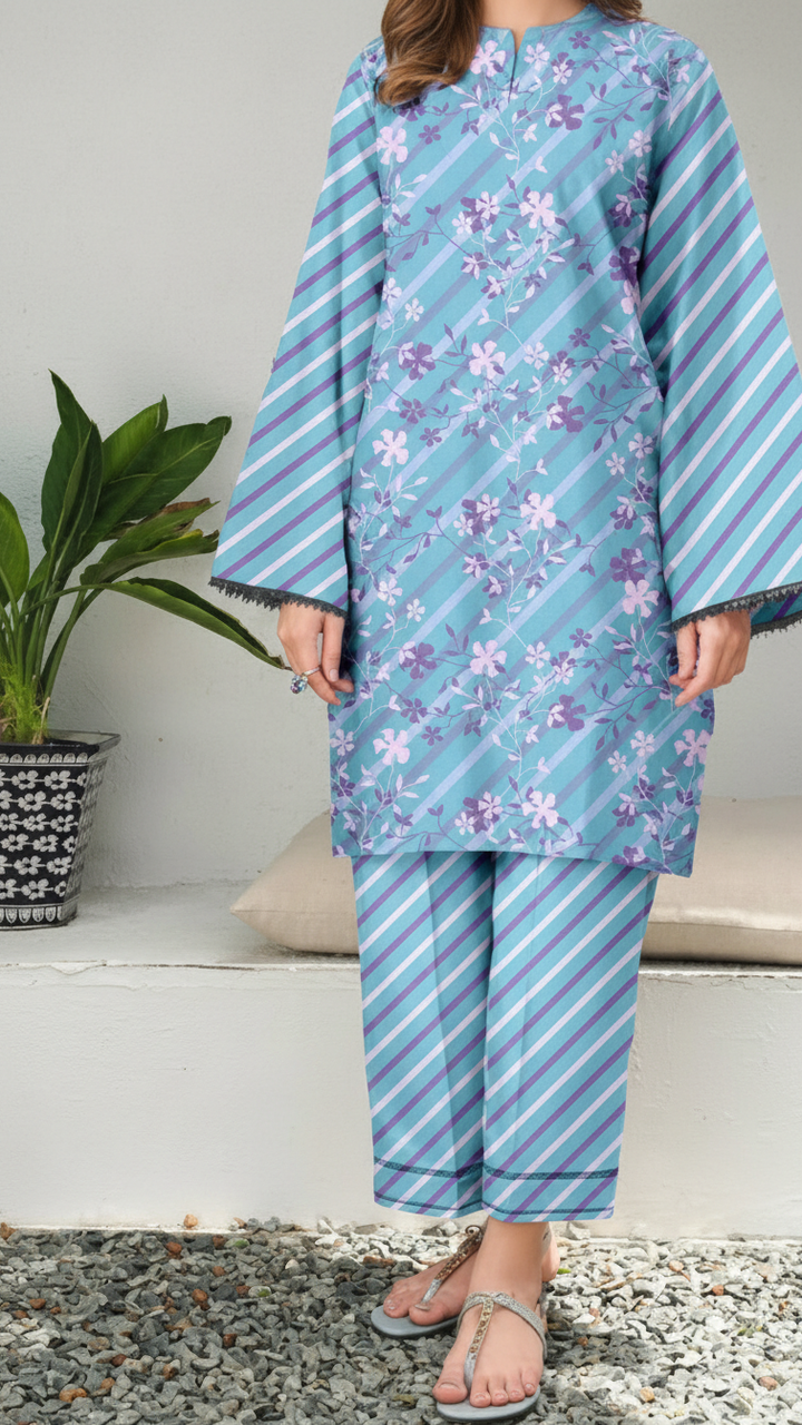 2 PC Unstitched Printed Suit UW5081