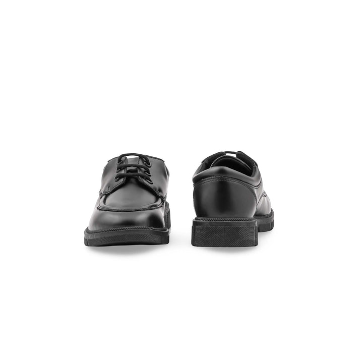 Boys Black Lace Up School Shoes WKS022
