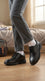 Boys Black Lace Up School Shoes WKS022
